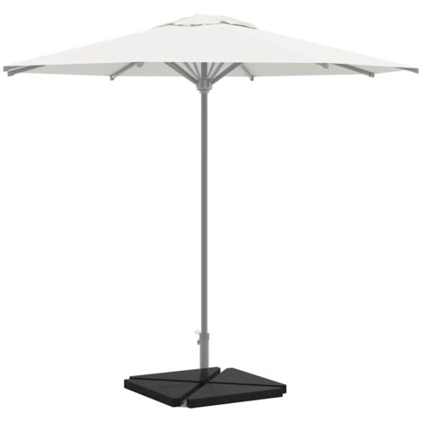 Plaques de poids de parasol 4 pcs triangulaire granit noir 14kg vidaXL (1/5)