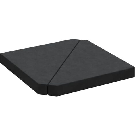 Plaques de poids de parasol 2 pcs triangulaire granit noir 14kg vidaXL (1/5)