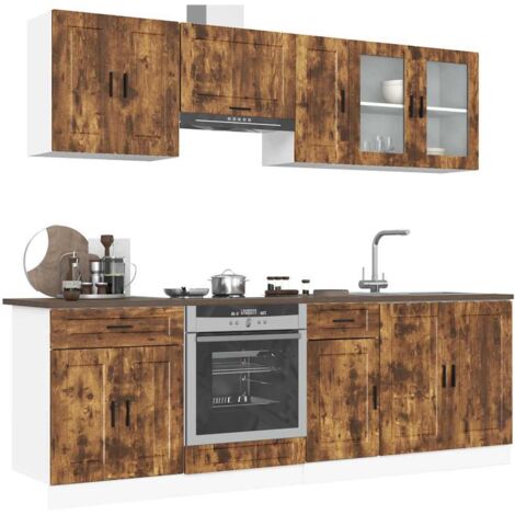 Ensemble de 8 meubles de cuisine en chêne fumé "Porto" vidaXL (1/5)