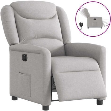 Fauteuil inclinable électrique gris nuage tissu vidaXL (1/5)