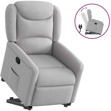 vidaXL Fauteuil inclinable gris nuage tissu (1/5)