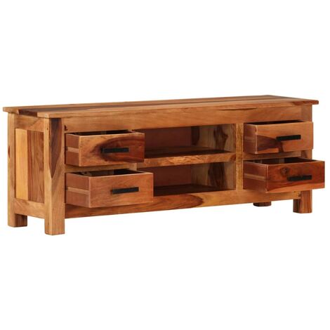 Meuble TV 110x30x40 cm Bois solide vidaXL (1/5)