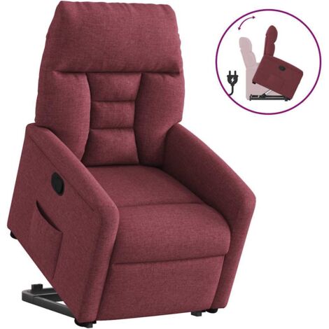 Fauteuil inclinable rouge bordeaux tissu vidaXL633465 (1/5)