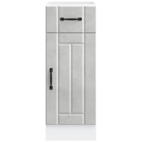 Armoire de cuisine Lucca gris béton bois ingénierie vidaXL