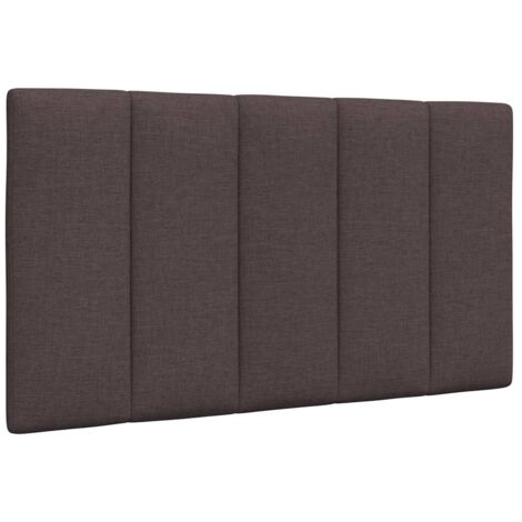 Coussin de tête de lit Hanko marron foncé 80 cm tissu vidaXL