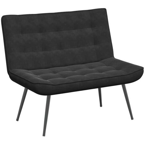 Banc noir 110x74x84 cm velours vidaXL