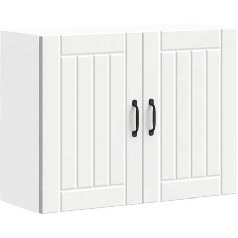 Armoire murale de cuisine Lucca blanc bois d'ingénierie vidaXL (1/5)