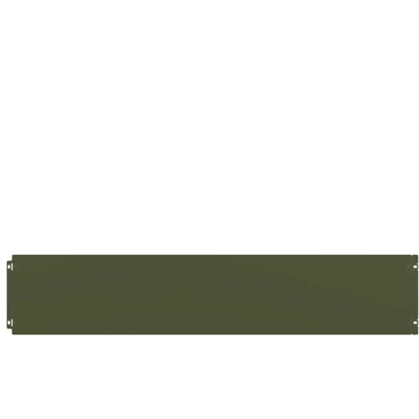 Bordures pelouse 10pcs vert olive 20x103cm acier laminé à froid vidaXL