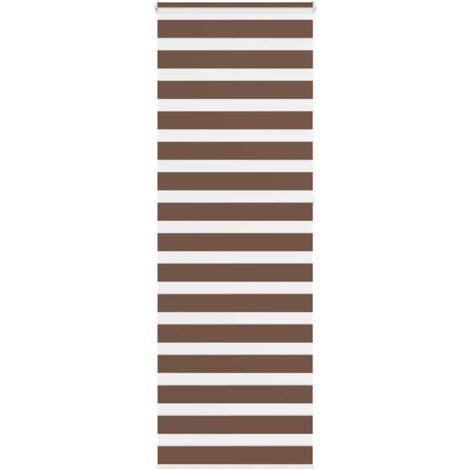 Store zèbre marron 85x230 cm largeur du tissu 80,9 cm polyester vidaXL