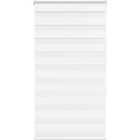 Store zèbre blanc 75x150 cm largeur du tissu 70,9 cm polyester vidaXL
