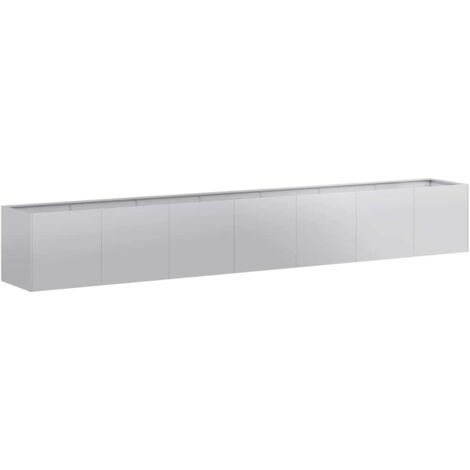 Vidaxl – Jardinière en acier galvanisé 280x40x40 cm – Fond ouvert pour drainage – Stable et durable – Idéale pour plantes et légumes