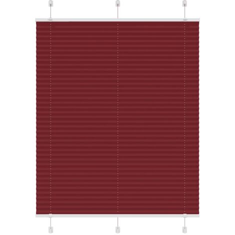Store plissé rouge bordeaux 110x100 cm largeur du tissu 109,4cm vidaXL