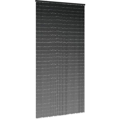 Vidaxl – Rideau anti-insectes en bambou gris foncé 100x220 cm – Barrière efficace contre mouches et moustiques – Installation facile avec crochets