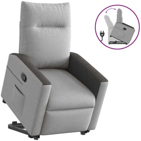 Fauteuil inclinable gris nuage tissu vidaXL (1/5)