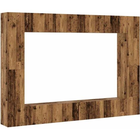Ensemble de meuble TV mural 8 pcs vieux bois bois d'ingénierie vidaXL (1/5)