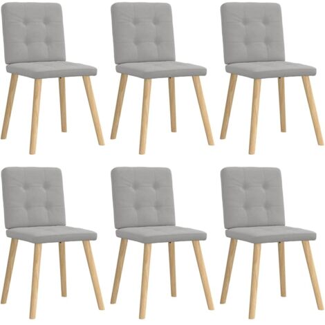 Chaises à manger lot de 6 gris nuage tissu vidaXL (1/5)