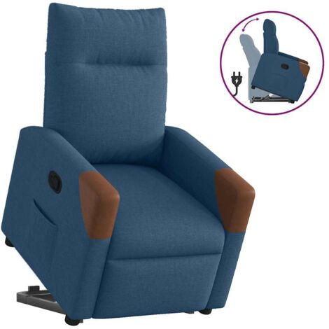 Fauteuil inclinable Bleu Tissu vidaXL (1/5)