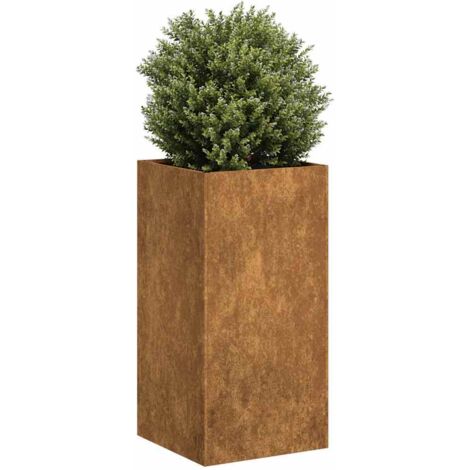 Jardinière rouillé 40x40x80 cm acier inoxydable vidaXL