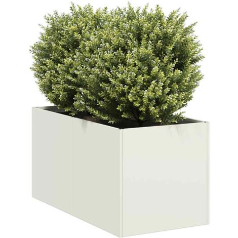 vidaXL Jardinière blanc 40x80x40 cm acier laminé à froid