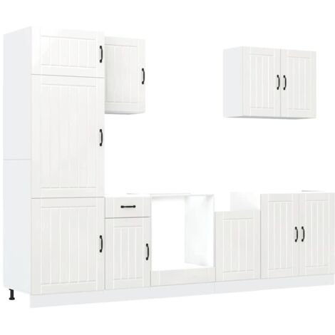 Ensemble d'armoires cuisine 7pcs Lucca blanc bois d'ingénierie vidaXL (1/5)