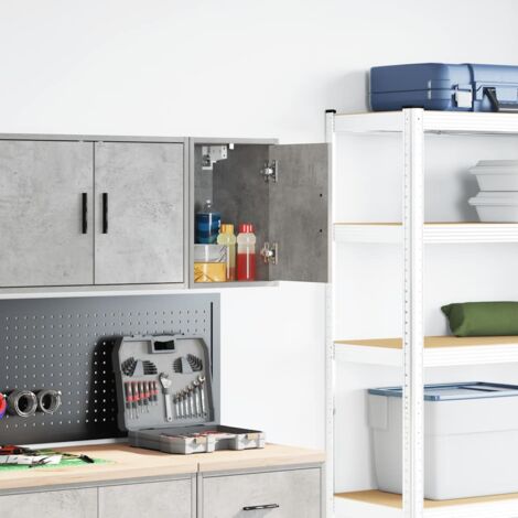 Armoire murale de garage gris béton bois d'ingénierie vidaXL