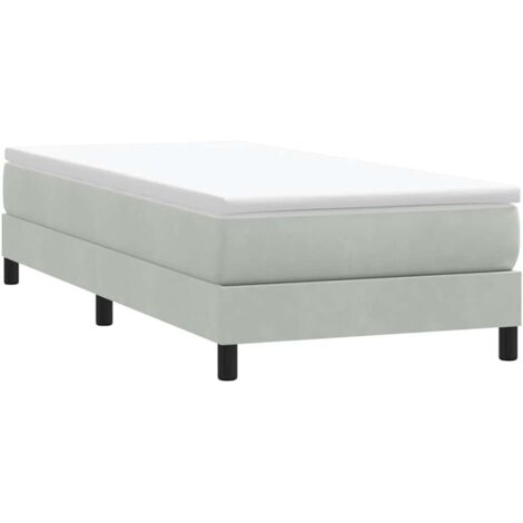 Sommier à lattes de lit sans matelas gris clair 80x220 cm vidaXL (1/5)