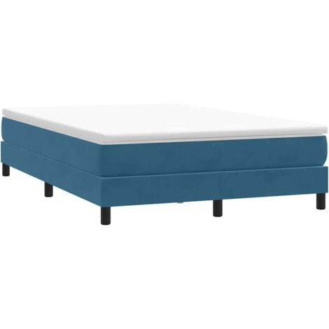 Sommier à lattes de lit sans matelas Bleu foncé 160x220cm vidaXL