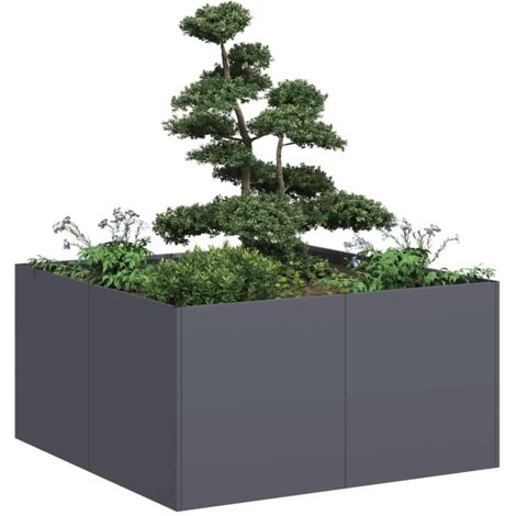 Jardinière anthracite 80x80x40 cm acier laminé à froid vidaXL