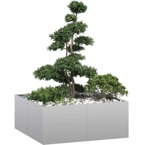 Jardinière 100x100x40 cm acier galvanisé vidaXL