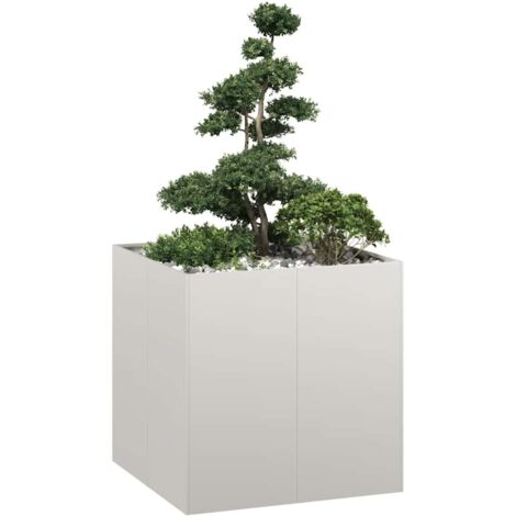 Jardinière 80x80x80 cm acier inoxydable vidaXL (1/5)
