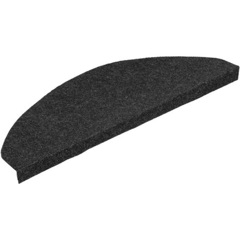 Tapis d'escalier auto-adhésifs 20 pcs noir 65x22,5x3,5 cm vidaXL