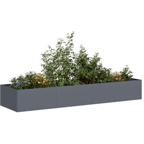 Jardinière anthracite 280x80x40 cm acier vidaXL