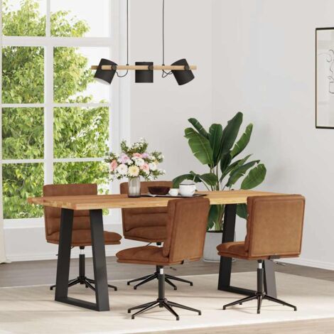 vidaXL Chaises à manger lot de 4 marron similicuir (1/5)