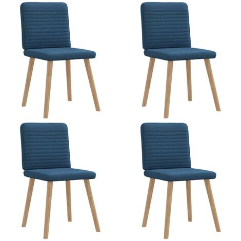 Chaises Ă manger lot de 4 bleu tissu vidaXL (1/5)