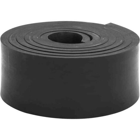 Bordure en caoutchouc de chasse-neige noir 250x8x1 cm vidaXL