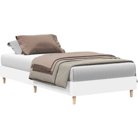 Cadre de lit sans matelas blanc 90x190 cm bois d'ingénierie vidaXL (1/5)