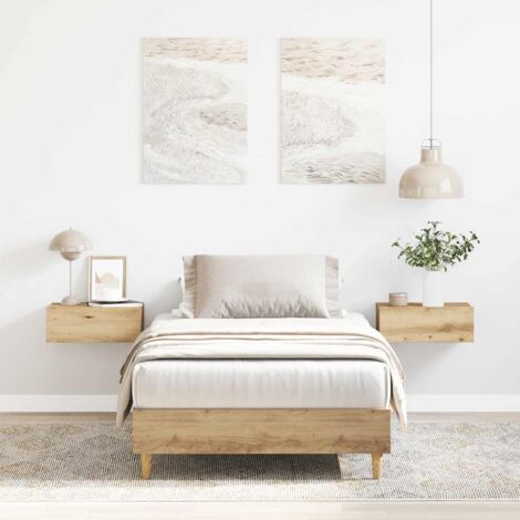 Cadre de lit sans matelas chêne artisanal 75x190 cm vidaXL (1/5)