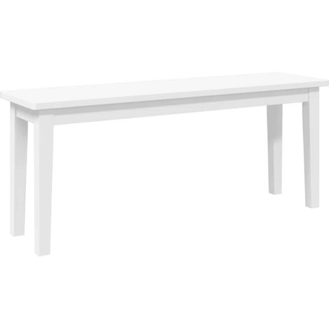 Banc 110 cm blanc bois massif caoutchouc vidaXL