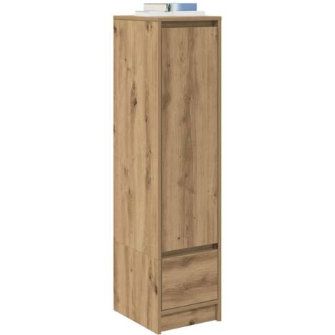 Buffet haut chêne artisanal 29,5x34x119,5 cm bois d'ingénierie vidaXL