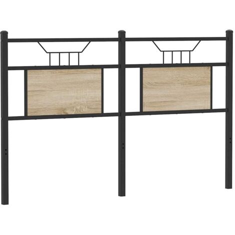 Tête de lit chêne sonoma 140 cm bois d'ingénierie et acier vidaXL
