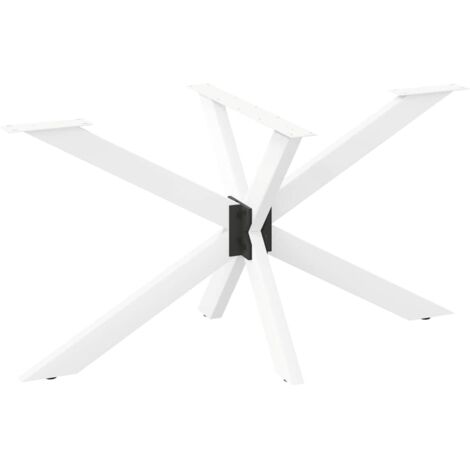 Vidaxl – Pied de table à manger en acier blanc forme araignée 150x78x72-73 cm – Niveleurs réglables pour sols irréguliers – Assemblage requis - 150x78x