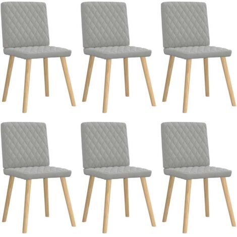 Chaises à manger lot de 6 gris nuage tissu vidaXL (1/5)