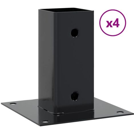 Bases de poteau carrées 4 pcs anthracite 61x61 mm vidaXL (1/5)