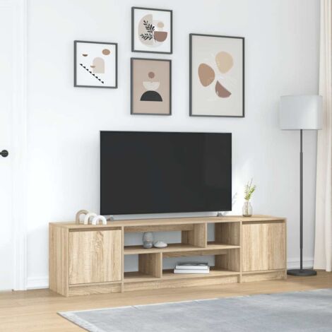 vidaXL Meuble TV chêne sonoma 188,5x41x50 cm bois d'ingénierie