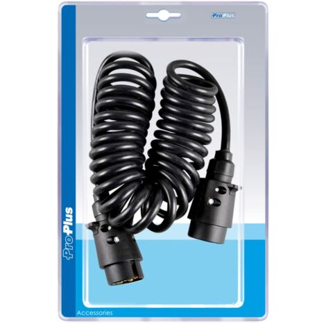 Câble Spiralé Pour Remorque 24V - 4m, 7 Broches, Gaine Polyuréthane, Pour Camions, Véhicules Utilitaires