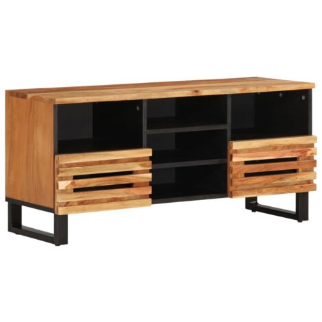 Meuble TV 100x34x46 cm bois d'acacia massif vidaXL (1/6)