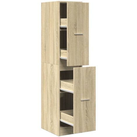 Vidaxl – Armoire d'apothicaire chêne sonoma bois d'ingénierie – 4 tiroirs – Dimensions 30 x 41 x 144,5 cm – Capacité 60 kg – Assemblage requis - vidaXL577208