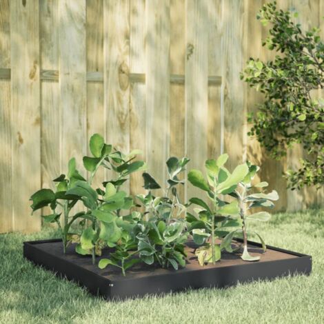 Lit surélevé de jardin anthracite 100x100x18,5 cm acier vidaXL
