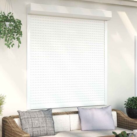 Vidaxl – Volet roulant aluminium 140x150 cm blanc – Haute stabilité au vent – Isolation thermique et acoustique – Résistance aux intempéries - vidaXL203269
