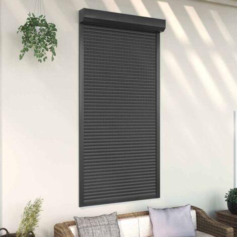 Vidaxl – Volet roulant aluminium 110x220 cm anthracite – Résistance intempéries – Isolation thermique et acoustique – Installation facile